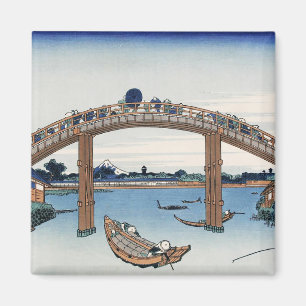 Aimant Housai Mont Fuji vu de dessous du pont des hommes