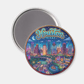 Aimant Houston États-Unis (Recto/Verso)