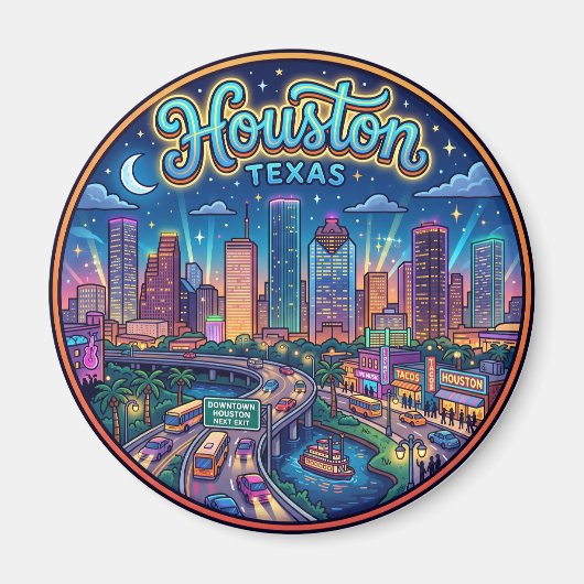 Aimant Houston États-Unis (Devant)