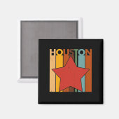 Aimant HOUSTON Retro Vintage (Recto/Verso)