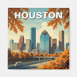 Aimant Houston Texas Skyline Cityscape automne
