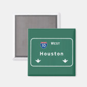 Aimant Houston Texas tx Interstate Highway Freeway Road : (Recto/Verso)
