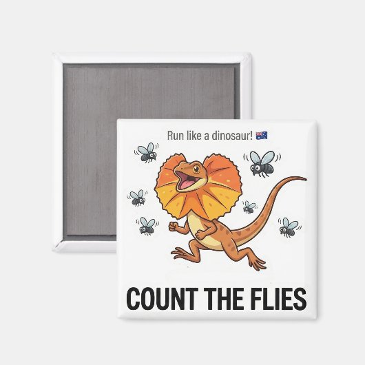 Aimant How Many Flies? Frilled Neck Lizard Math Game Magn (Recto/Verso)