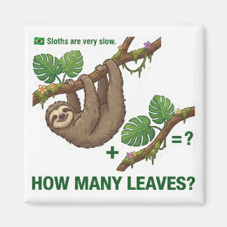 Aimant How Many Leaves? Sloth Brazil Math Game