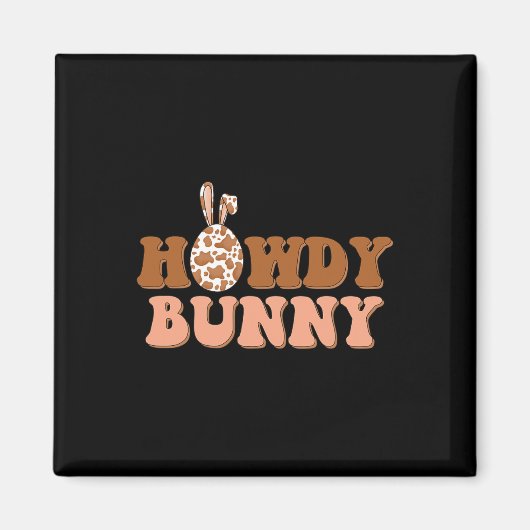 Aimant Howdy Bunny Pays de Pâques Ouest (Devant)