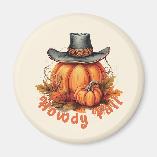 Aimant Howdy Fall - Vibes d'automne rustiques (Devant)
