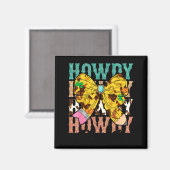 Aimant Howdy Pre-k 1st Grade Teacher Western Cowboy Cowgi (Recto/Verso)