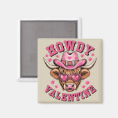 Aimant Howdy Valentine Cow Valentines Da&y Coquette Love (Recto/Verso)
