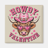 Aimant Howdy Valentine Cow Valentines Da&y Coquette Love (Devant)