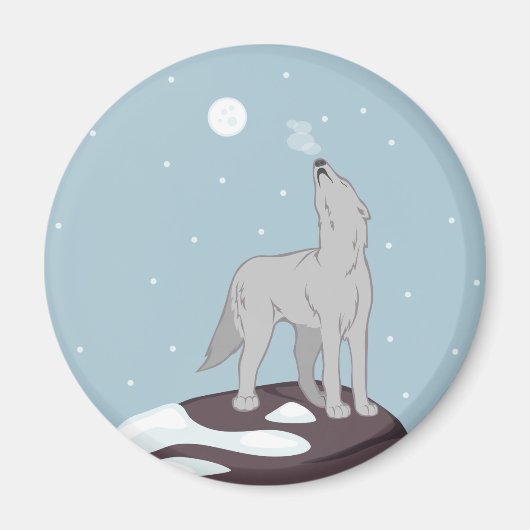 Aimant Howling Arctic Wolf (Devant)