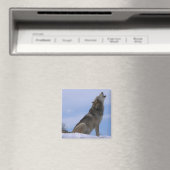 Aimant Howling Loup de bois de l'Alaska (In Situ (Lave-vaisselle))