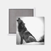 Aimant Howling Wolf in Snow (Recto/Verso)