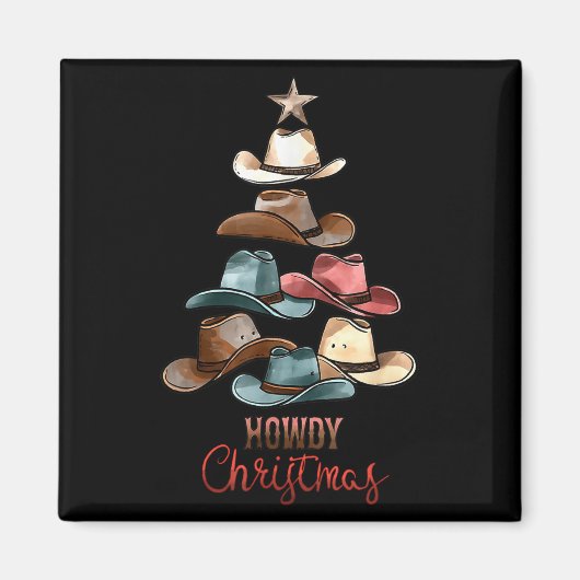 Aimant Howy Noël Cowboy Casquette Western Pays Noël Ha (Devant)