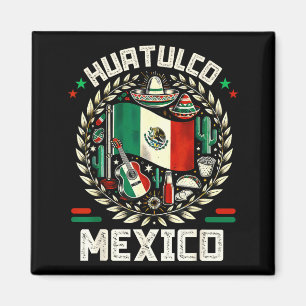 Aimant Huatulco souvenir mexique drapeau cinq de mayo
