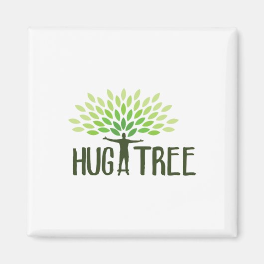 Aimant Hug A Tree - Jour des terres Hugger Tree Save Eart (Devant)