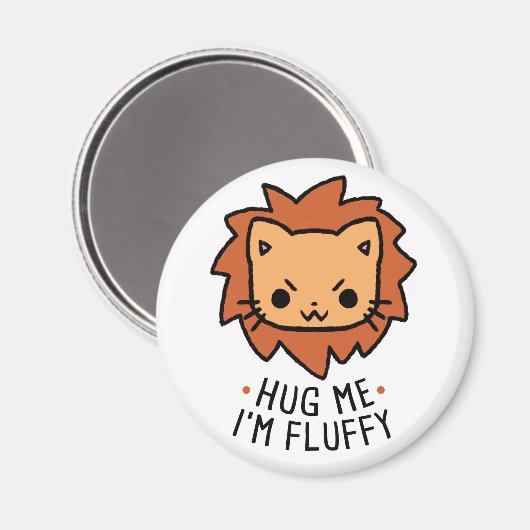 Aimant Hug Me I'm Fluffy (Recto/Verso)