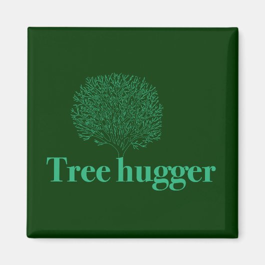 Aimant Hugger d'arbre avec illustration de l'arbre (Devant)