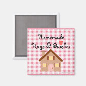 Aimant Hugues maison En vichy rose (Recto/Verso)