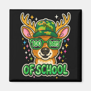 Aimant Hugvyn 100 jours d'école chasse au cerf garçons ca