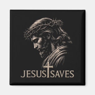 Aimant Hugvyn Jésus Sauve La Foi Chrétienne Minimaliste C