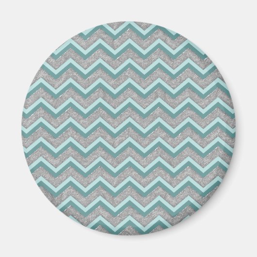Aimant Huile d'argent et ZigZag Turquoise (Devant)