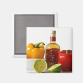 Aimant Huile et poivrons (Recto/Verso)