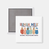 Aimant Human Milk Moms Milk S National Breastfeeding Mont (Recto/Verso)