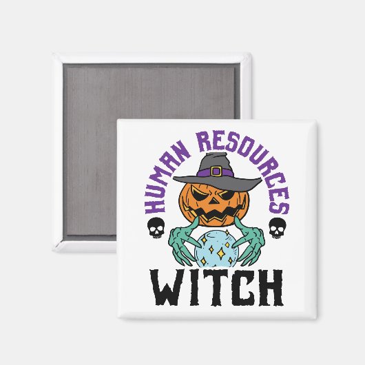 Aimant Human Resources Witch HR Halloween (Recto/Verso)