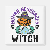 Aimant Human Resources Witch HR Halloween (Devant)