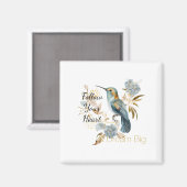 Aimant Hummingbird Hydrangea Flowers   (Recto/Verso)