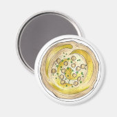 Aimant Hummus Houmous Méditerranée Moyen-Orient (Recto/Verso)
