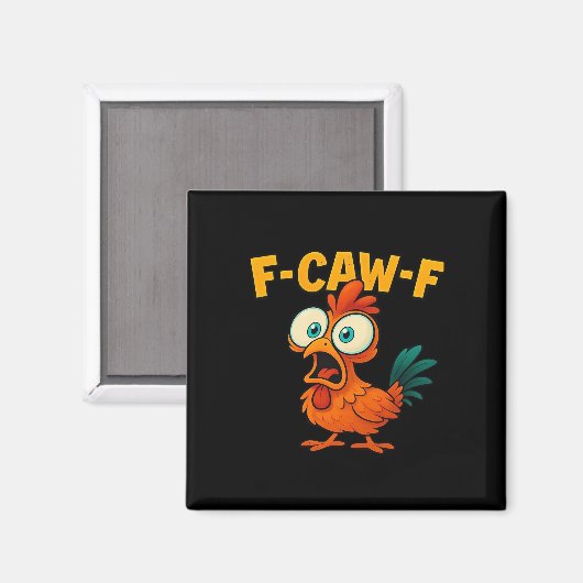 Aimant Humor Funny Crow F-Caw-F Gothic (Recto/Verso)