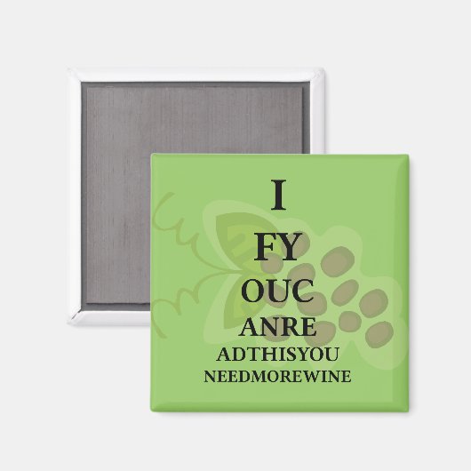 Aimant Humour à vin (Recto/Verso)