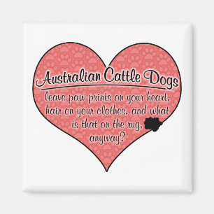 Aimant Humour australien d'empreintes de pattes de chien