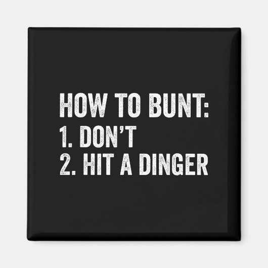 Aimant Humour baseball Comment faire un amorti Ne frappe (Devant)