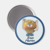 Aimant Humour bourré de muffin (Recto/Verso)