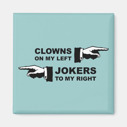 Aimant Humour Clowns & Jokers (Devant)