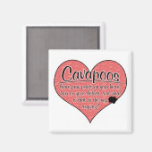 Aimant Humour de chien Empreintes de pattes de Cavapoo (Recto/Verso)