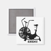 Aimant Humour de gym Noir Blanc Drôle Entraînement (Recto/Verso)