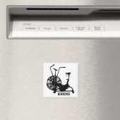 Aimant Humour de gym Noir Blanc Drôle Entraînement (In Situ (Lave-vaisselle))