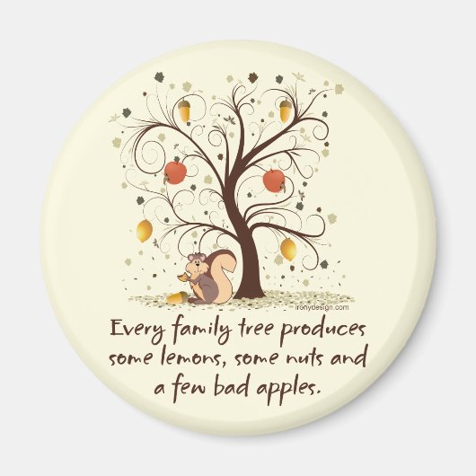 Aimant Humour de l'arbre généalogique (Devant)