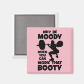 Aimant Humour de l'entraînement - Travail que le chou, la (Recto/Verso)