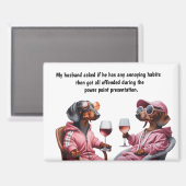 Aimant Humour de mari drôle (Recto/Verso)