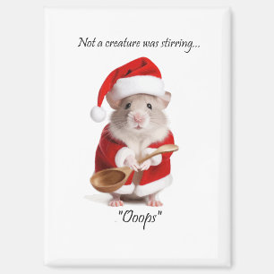 Aimant Humour de Noël pas une créature remuait la souris