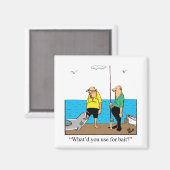 Aimant Humour de pêche amusant (Recto/Verso)