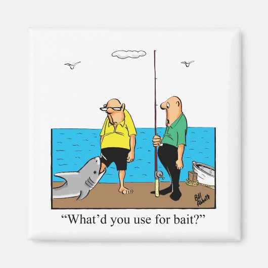 Aimant Humour de pêche amusant (Devant)