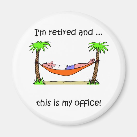 Aimant Humour de retraite amusant (Devant)