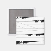 Aimant Humour d'Halloween noir blanc Peeking maman (Recto/Verso)