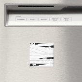 Aimant Humour d'Halloween noir blanc Peeking maman (In Situ (Lave-vaisselle))