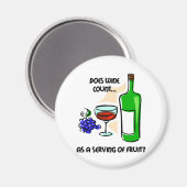 Aimant Humour drôle de vin disant (Recto/Verso)